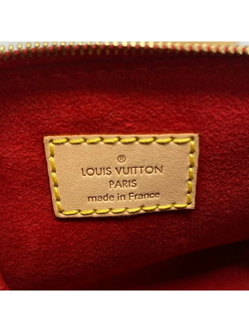 Louis Vuitton Shoulder Bag Monogram Nano Pallas Cerise Leather